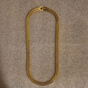 Vintage Monet Herringbone Chain Necklace, Choker 16"
